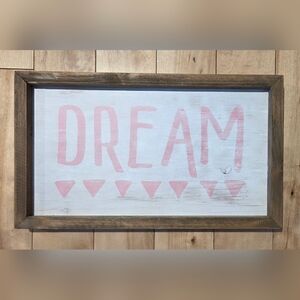 Hobby Lobby Pink 'DREAM' Wood Sign (14.5" x 8.5")